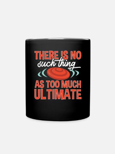 Ultimate Frisbee Throwing Disc - Full Colour Mug - black