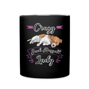 Jack Russell Terrier - Tasse einfarbig - Schwarz - Vorne