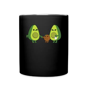 Avocado - Tasse einfarbig - Schwarz - Vorne