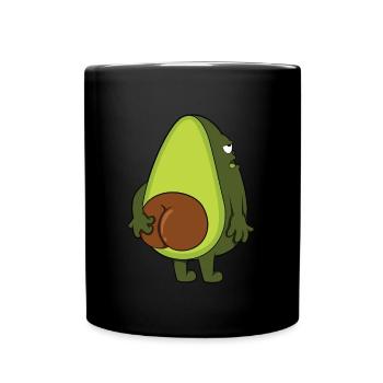 Avocado - Tasse einfarbig - Schwarz - Vorne