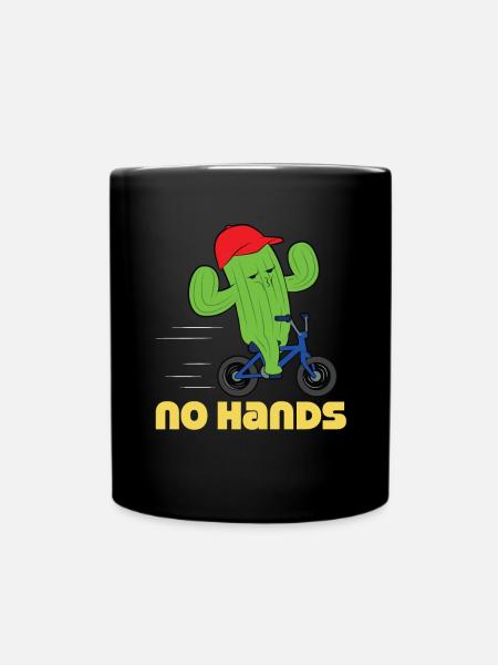 Keine Hände - Tasse einfarbig - Schwarz
