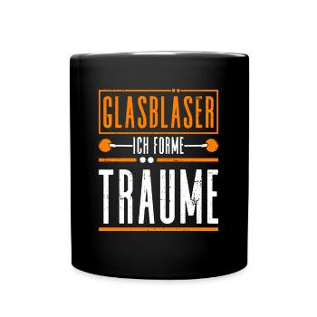 Glasbläser - Ich Forme Träume - Glasbläserei - Tasse einfarbig - Schwarz - Vorne