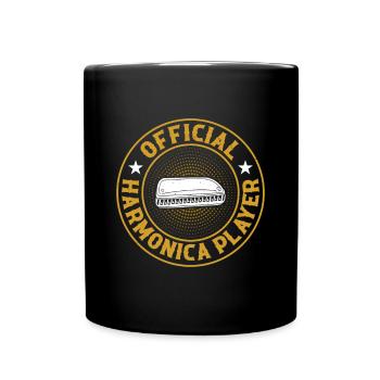 Official Harmonica Player Harmonica Music Harmonic - Full Colour Mug - black - Front