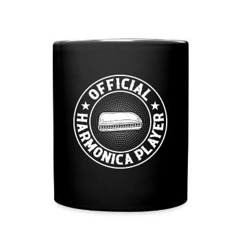 Official Harmonica Player Harmonica Lover Harmonic - Full Colour Mug - black - Front