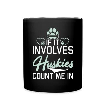 Cadeaux de chien Husky - Mug uni - noir - Devant