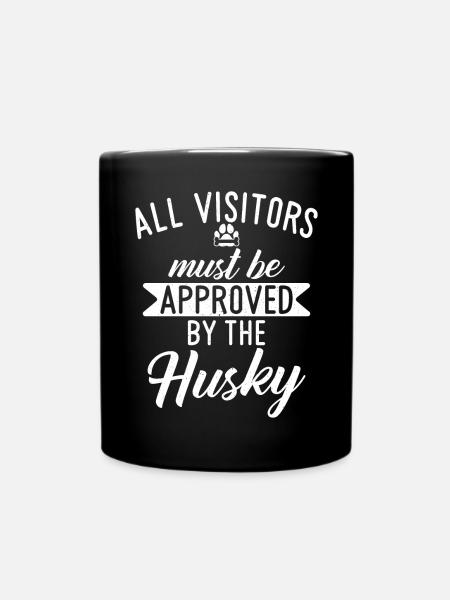 Husky-Hunde-Geschenke - Tasse einfarbig - Schwarz
