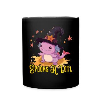 Axolotl Halloween Trick Or Treat Amphibian Axolotl - Mug uni - noir - Devant
