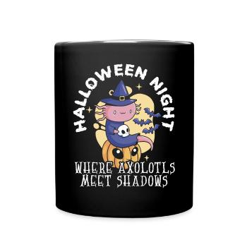 Axolotl Halloween Trick Or Treat Amphibian Axolotl - Mug uni - noir - Devant