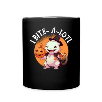 Axolotl Halloween Trick Or Treat Amphibian Axolotl - Mug uni - noir - Devant