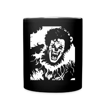 Horror Clown Spooky Halloween Horror Film Evil Cl - Tasse einfarbig - Schwarz - Vorne