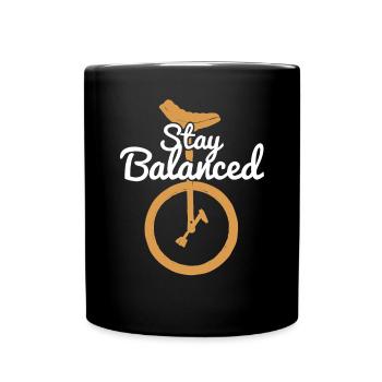 Unicycle Stay Balanced - Tasse einfarbig - Schwarz - Vorne