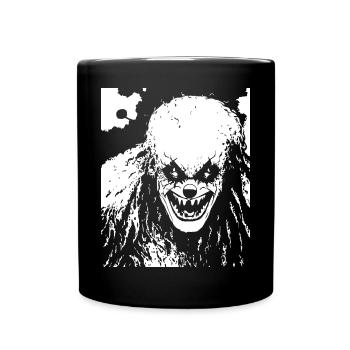 Horror Clown Spooky Halloween Horror Film Evil Cl - Tasse einfarbig - Schwarz - Vorne
