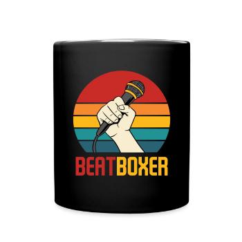 Beatboxer Hip Hop Music Mic Vocal Retro Vintage - Tasse einfarbig - Schwarz - Vorne