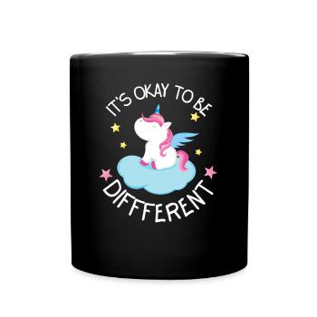 Its Okay To be Different - Tasse einfarbig - Schwarz - Vorne