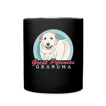Pyrenäenberghund Grandma Hundebesitzerin Geschenk - Tasse einfarbig - Schwarz - Vorne