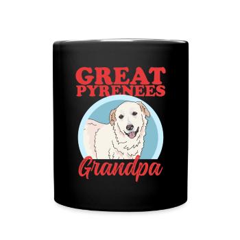 Grand-père de chien de montagne des Pyrénées | Cadeau du propriétaire de chien - Mug uni - noir - Devant