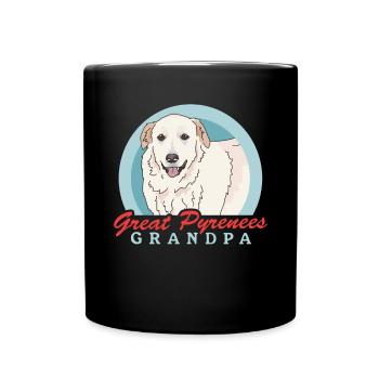 Pyrenäenberghund Grandpa Pyrenees Hunde Geschenk - Tasse einfarbig - Schwarz - Vorne