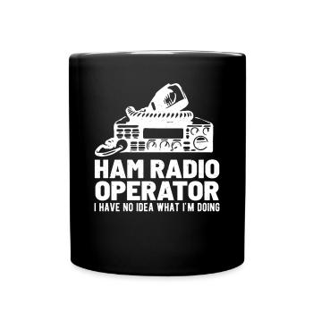 Radio Lover Antenna Waves Network Ham Radio Operat - Tasse einfarbig - Schwarz - Vorne