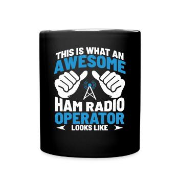 Radio Lover Frequency Network An Awesome Ham Radio - Tasse einfarbig - Schwarz - Vorne