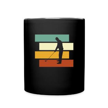 Golf Retro - Tasse einfarbig - Schwarz - Vorne