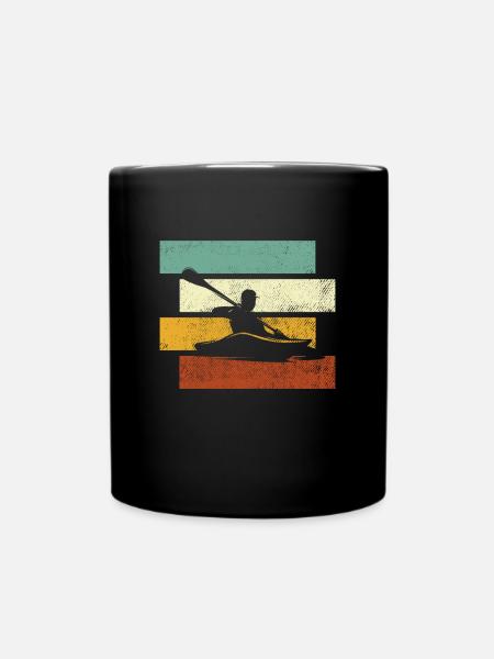 Canoe Retro - Full Colour Mug - black