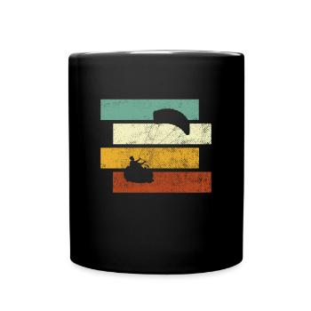 Kite Surf Rétro - Mug uni - noir - Devant