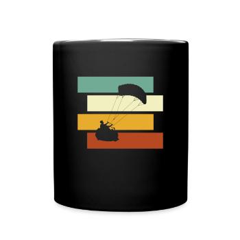 Kite Surf Rétro - Mug uni - noir - Devant