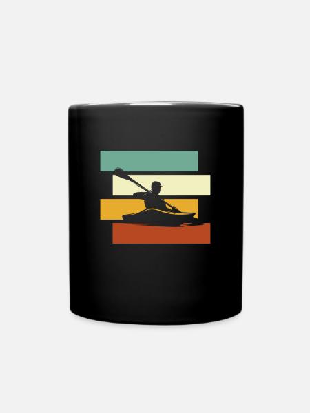 Kanu Retro - Tasse einfarbig - Schwarz