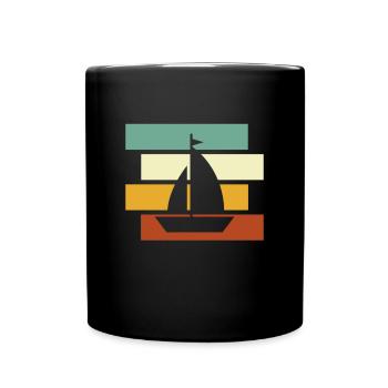 Rétro de la voile - Mug uni - noir - Devant