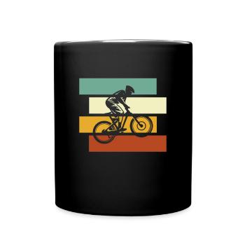 Mountain Bike Retro - Full Colour Mug - black - Front
