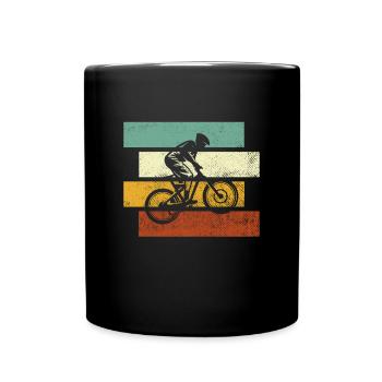Mountain Bike Retro - Full Colour Mug - black - Front
