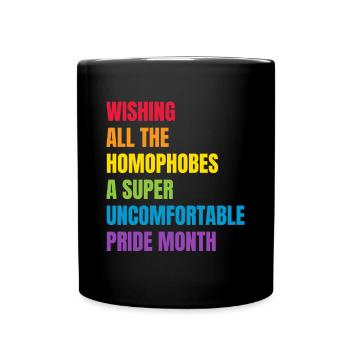 Conception du mois de la fierté LGBT pour la fierté gaie - Mug uni - noir - Devant