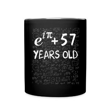 56. Geburtstag 56 Jahre Euler - Tasse einfarbig - Schwarz - Vorne
