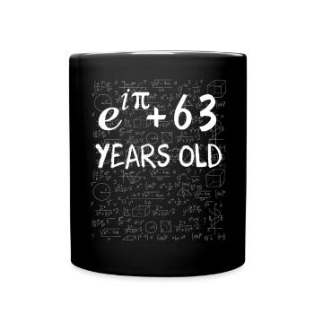 62. Geburtstag 62 Jahre Euler - Tasse einfarbig - Schwarz - Vorne
