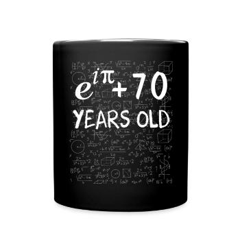 69th Birthday 69 Years Euler Identity Math Gift - Full Colour Mug - black - Front