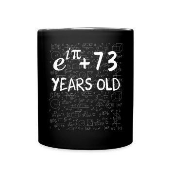 72nd Birthday 72 Years Euler Identity Math Gift - Full Colour Mug - black - Front