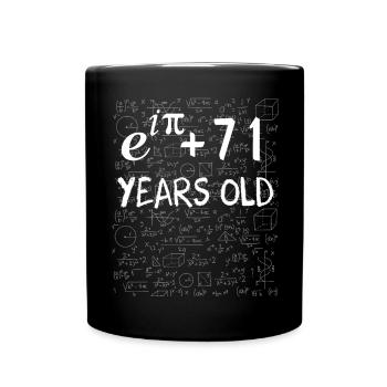 70th birthday 70 years Euler Identity math gift - Full Colour Mug - black - Front