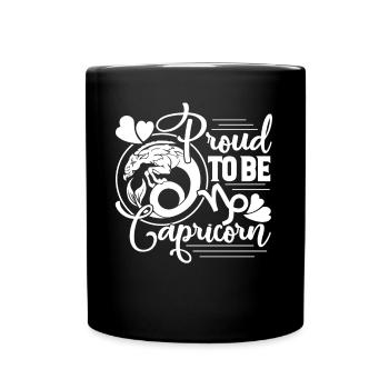 Capricorn Proud To Be Capricorn - Full Colour Mug - black - Front
