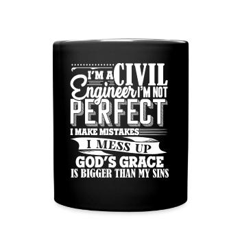 Civil Engineer Im A Civil Engineer I'm Not Perfect - Full Colour Mug - black - Front