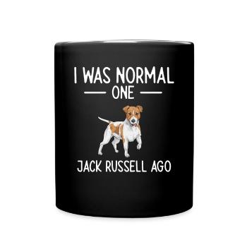 Jack Russell Terrier - Tasse einfarbig - Schwarz - Vorne
