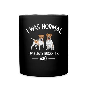 Jack Russell Terrier - Tasse einfarbig - Schwarz - Vorne