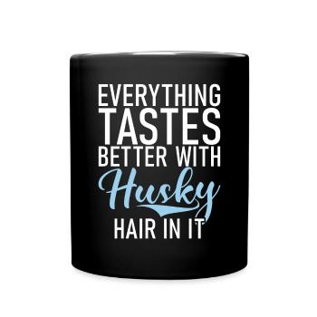 Husky-Hunde-Geschenke - Tasse einfarbig - Schwarz - Vorne