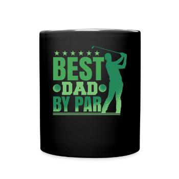 Bester Vater nach Par - Tasse einfarbig - Schwarz - Vorne