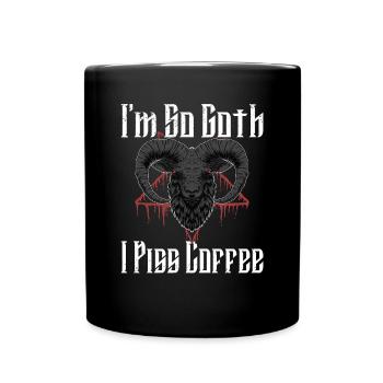 Satan Beelzebub Teufel Gothic Pentagram Mystisch - Tasse einfarbig - Schwarz - Vorne
