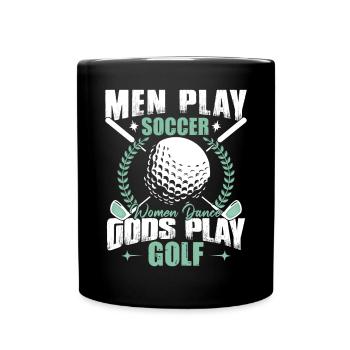 Gods Play Golf - Full Colour Mug - black - Front