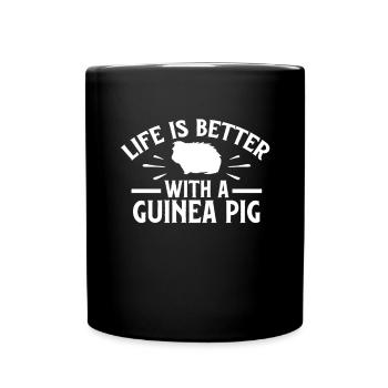 Guinea Pig Lover Guinea Pig Owner - Full Colour Mug - black - Front