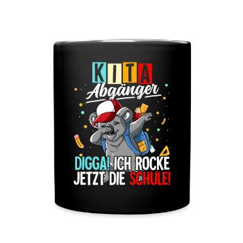 Kita Abgänger - Tasse einfarbig - Schwarz - Vorne