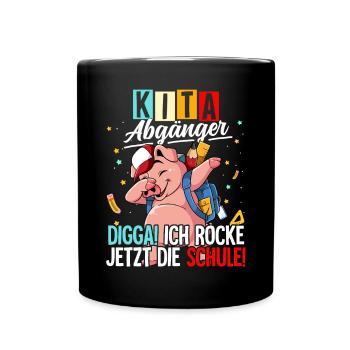 Kita Abgänger - Tasse einfarbig - Schwarz - Vorne