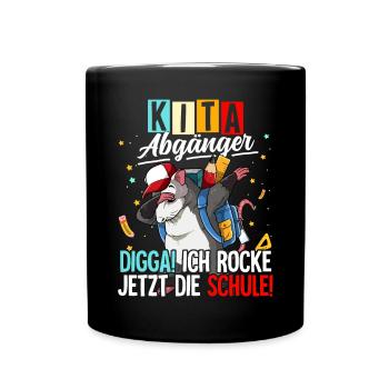 Kita Abgänger - Tasse einfarbig - Schwarz - Vorne
