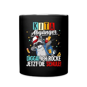 Kita Abgänger - Tasse einfarbig - Schwarz - Vorne